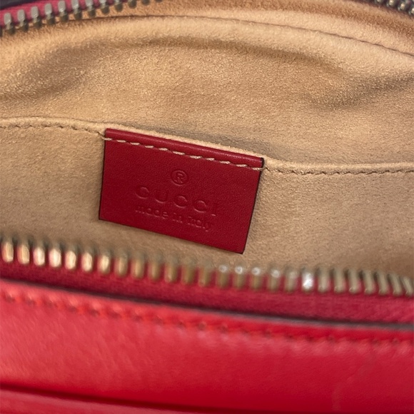 Gucci GG Marmont Matelassé Belt Bag Red - Picture 8 of 9